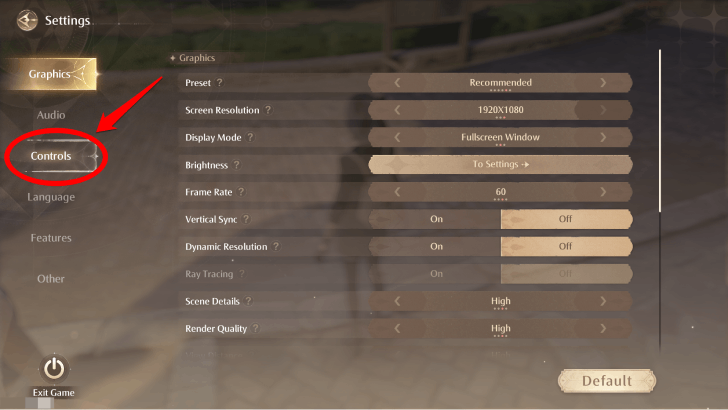 Infinity Nikki Controls