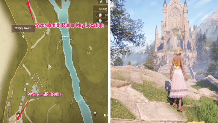 Infinity Nikki Explore! The Swordsmith Ruins Quest Location