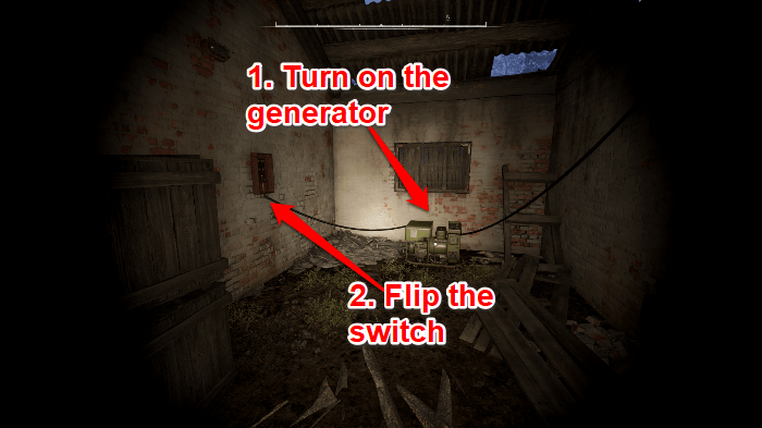 Turn On the Generator to Open the Second Locked Door
