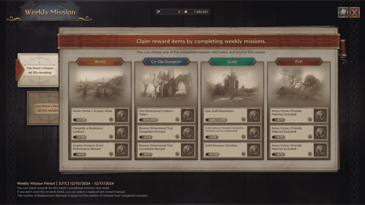 Throne and Liberty - Weekly Missions