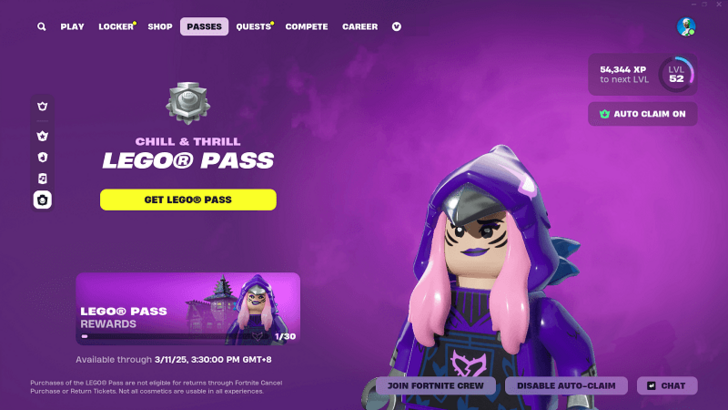 Chill and Thrill LEGO Pass