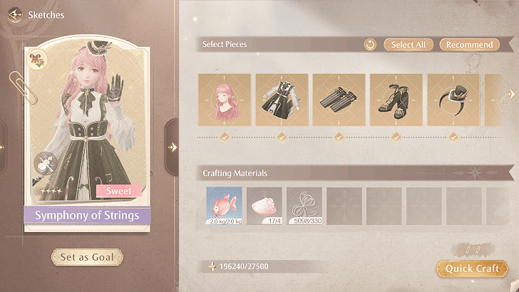 Infinity Nikki - Craft Violinist Outfit