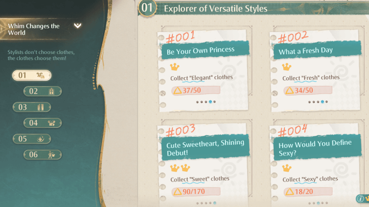 Collect Clothing to Reach Pro Stylist Rank