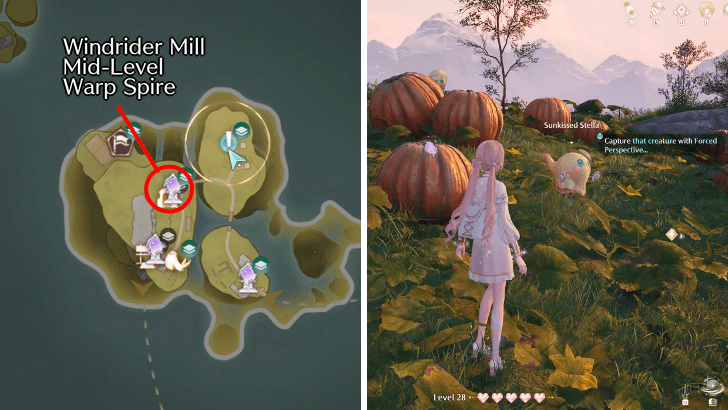 Infinity Nikki Forced Perspective: Thuddy Snowman Quest Location