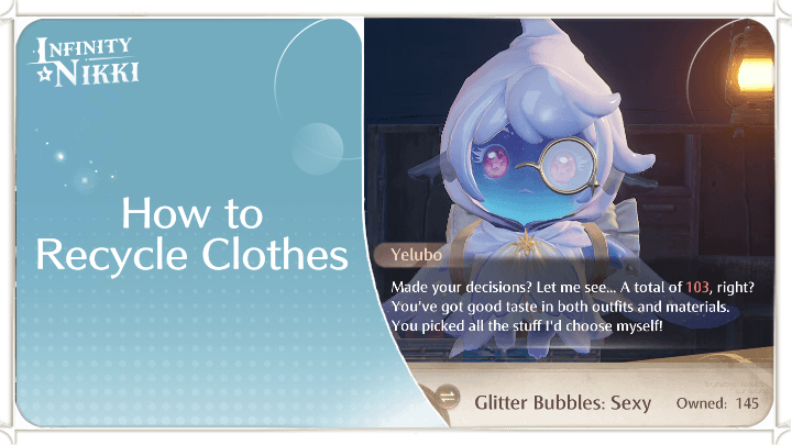 Infinity Nikki - How to Recycle Clothes
