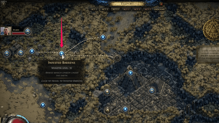 Infested Barrens Map