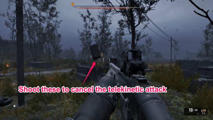 Shooting the Telekinetic Attacks