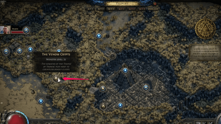 The Venom Crypts Map