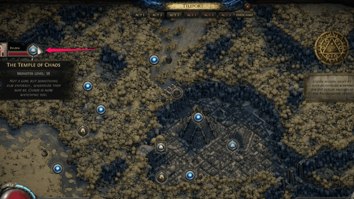 The Temple of Chaos Map