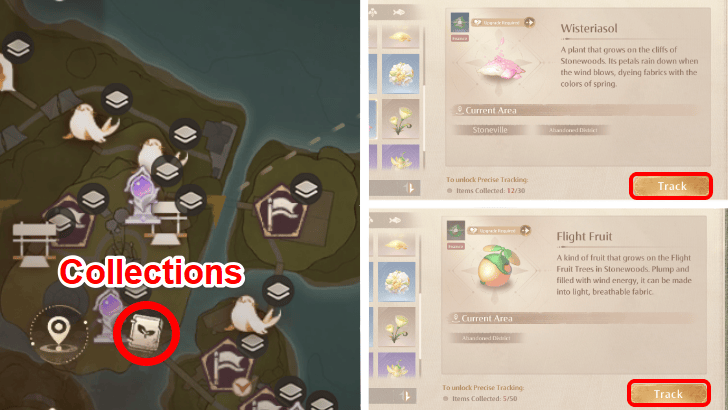 Collect Flight Fruits and Wisteriasols