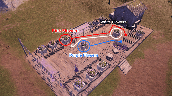 Infinity Nikki Flower Crate Arrangement Annotated Instructions