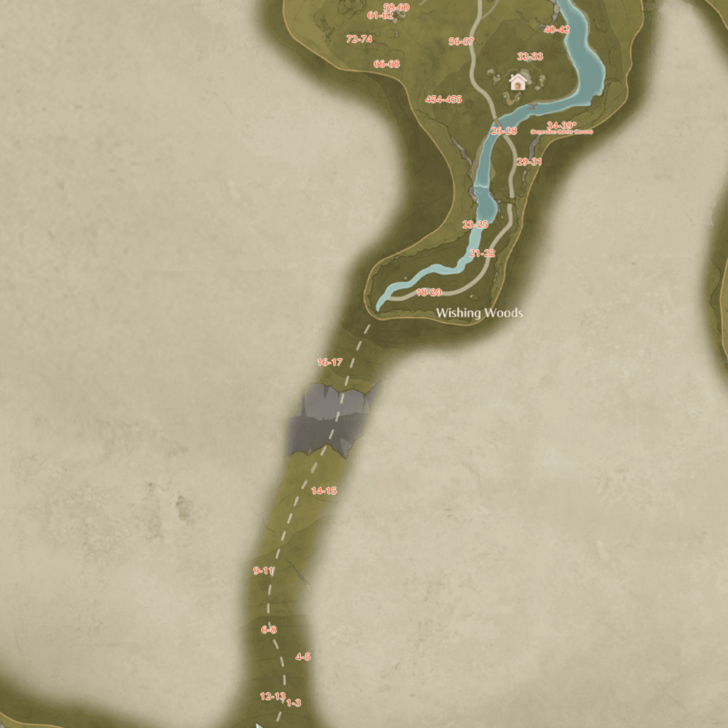 Wishing Woods Dew Locations - Bottom Left