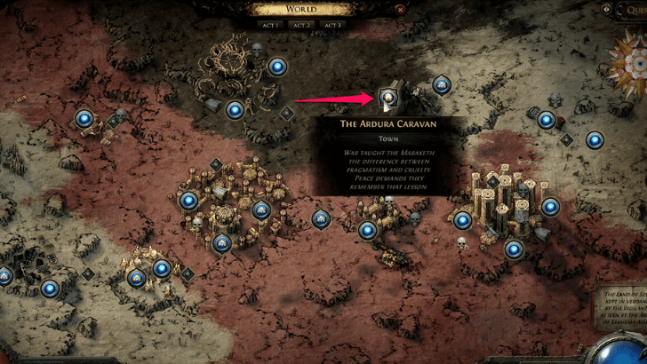 The Ardura Caravan Map