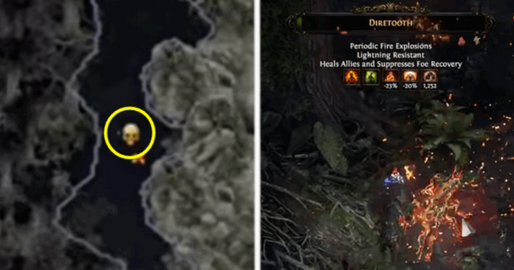 Path of Exile 2 (PoE 2) Defeat Rare Enemies with a Skull Icon