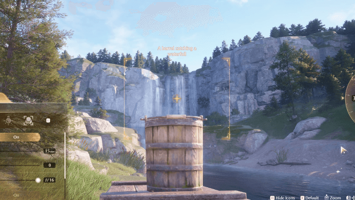 Barrel Catching a Waterfall