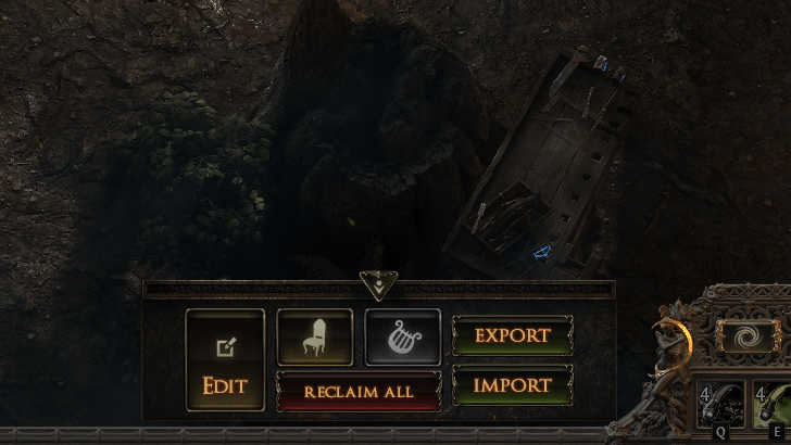 Hideout Edit Mode UI
