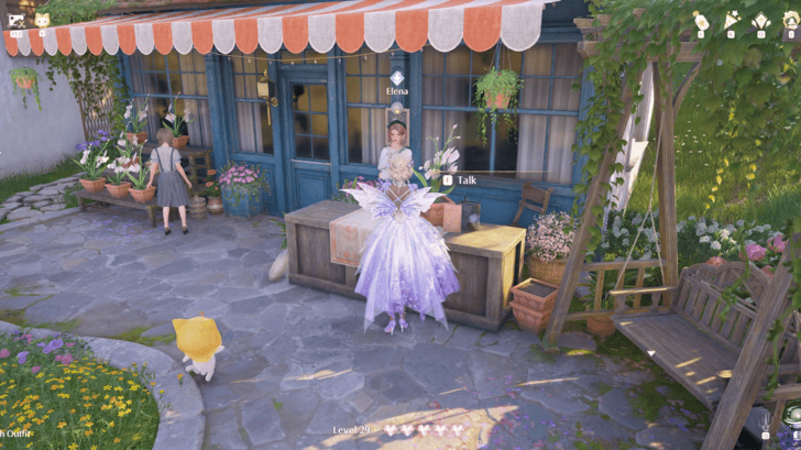 Infinity Nikki Go to the Flower Shop and Find Elena