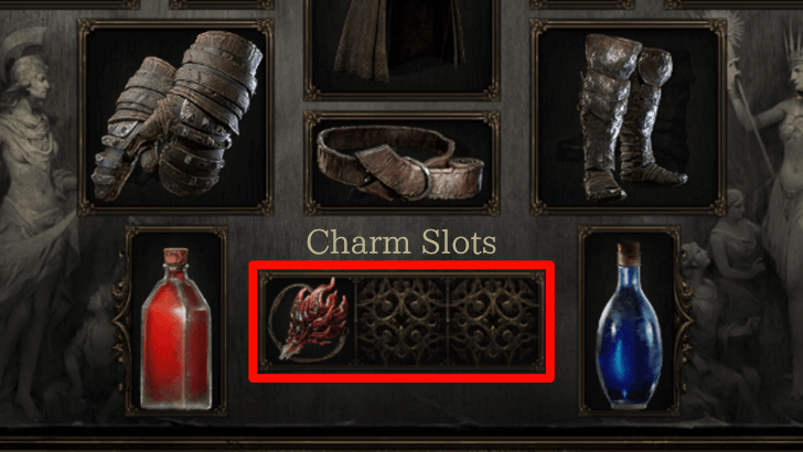 Charm Slots in the Inventory