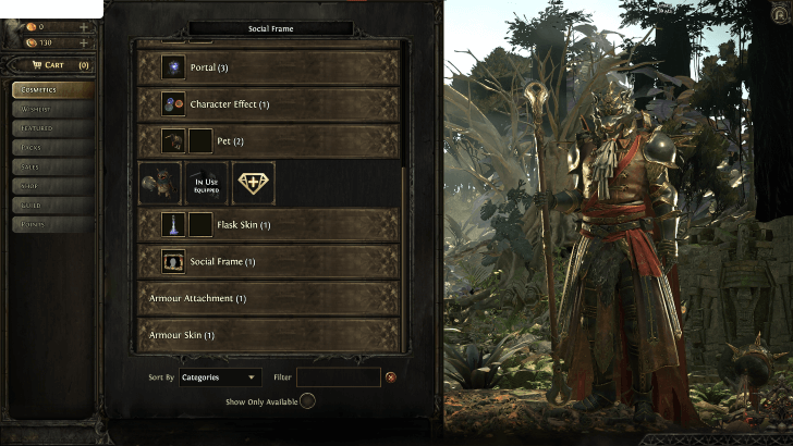 Pets on the Cosmetic Tab