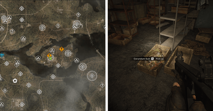 Corundum Suit location in Noontide Base