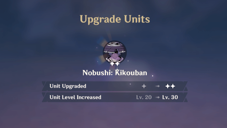 Genshin -  Fuse Combat Unit to Level Up