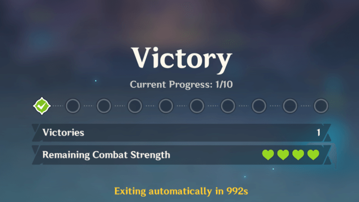 Genshin -  Complete 10 Rounds of Wargames Against other Players