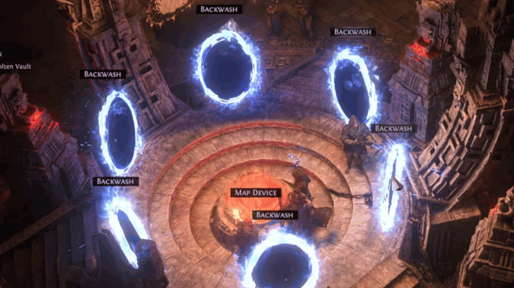 Path of Exile 2 (PoE 2) Six Portals to an Atlas Map