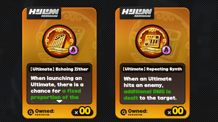 Gain Buffs From Collecting Resonium