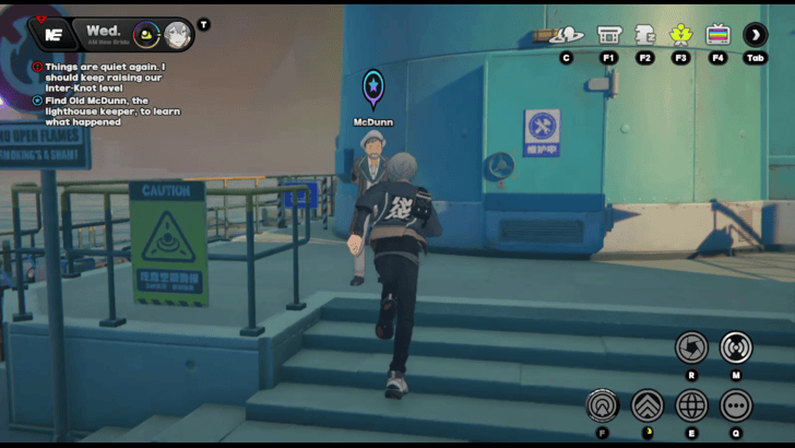 Talk to Old McDunn at the Lighthouse