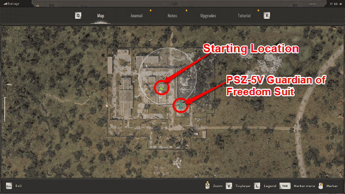 PSZ-5V Guardian of Freedom Suit Map Location
