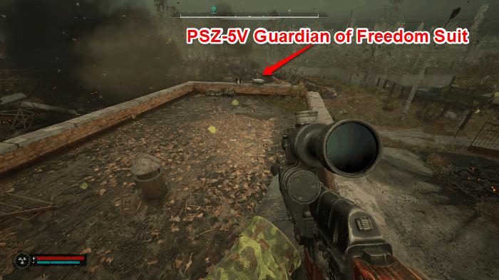 PSZ-5V Guardian of Freedom Suit Location Step 3