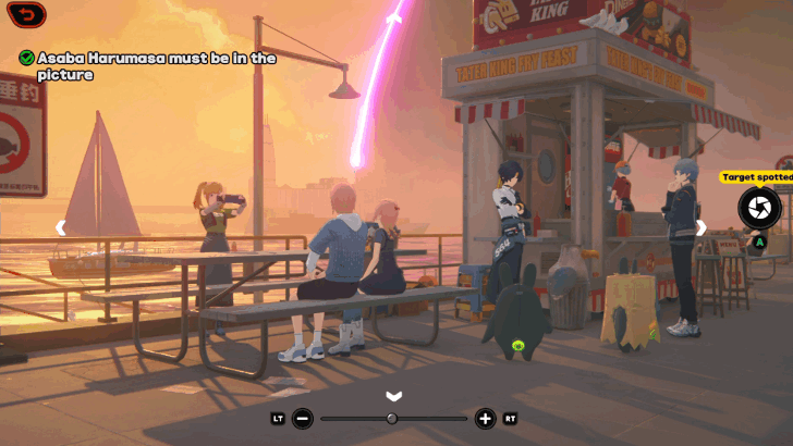 Near the fast-food stand