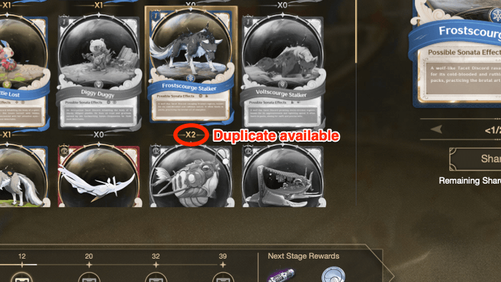 Duplicate Cards Only for Sharing