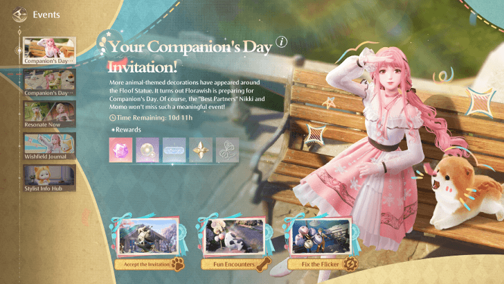 Infinity Nikki Events Screen