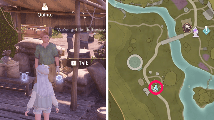 Quinto NPC Shop Location