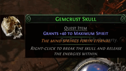 Path of Exile 2 (PoE 2) Gemcrust Skull