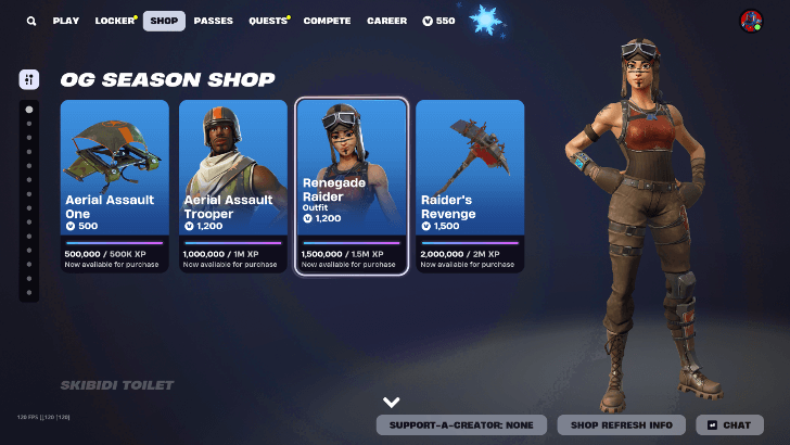Renegade Raider Shop