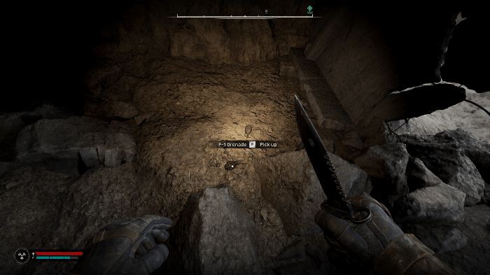 F-1 Grenade Cinderblock Pile Location