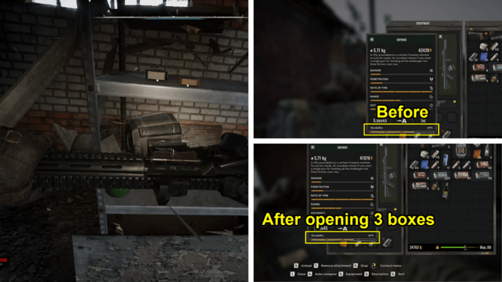 Opening Boxes with Guns