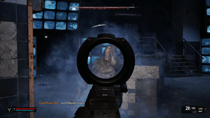 Shoot Scar While He is Immobilized