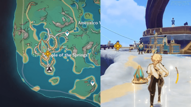 Genshin Impact As the Sun Rises and Sets Walkthrough - Go to the People of the Springs