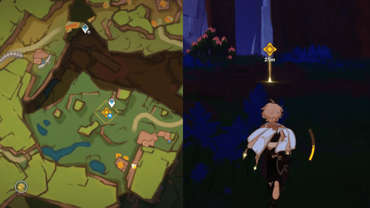 Genshin Impact As the Sun Rises and Sets Walkthrough - Test the Ancient Name outside the camp