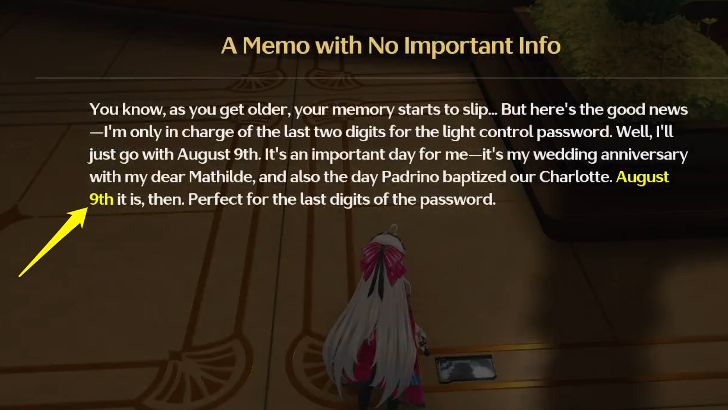 Read the Note from the Chest