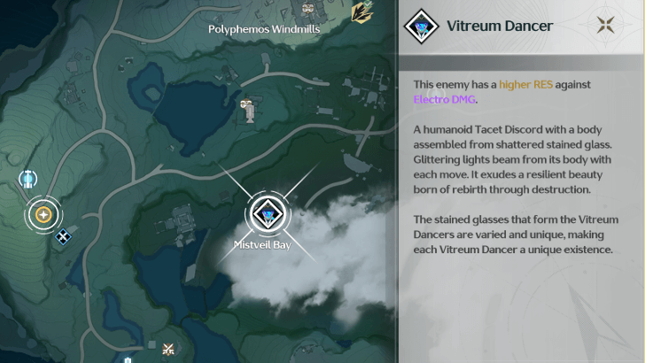 Vitreum Dancer Location