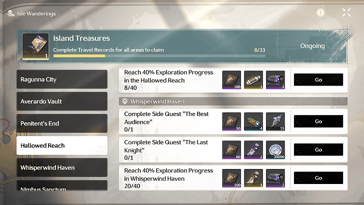 Tales of the Isles Rewards
