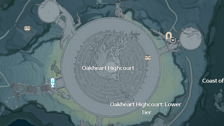 Wuthering Waves - Oakheart Highcourt Maze Map