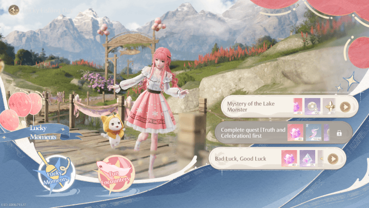 Lucky Journey Take the Bait, Pink Ribbon Eel Event Lucky Moments