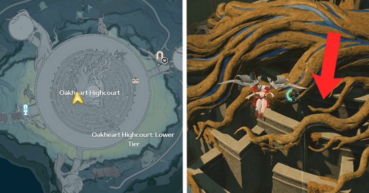 Wuthering Waves - Flying to Cheat Oakheart Highcourt Maze