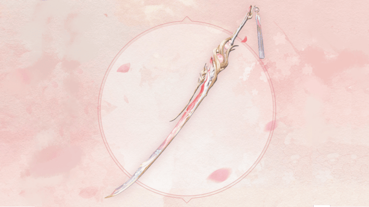 Wuthering Waves Jinhsi Peach Blossom Weapon Projection