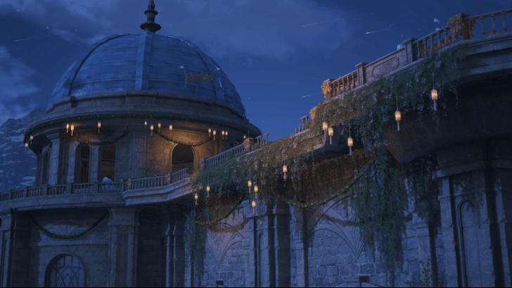 Infinity Nikki Dream Warehouse at Night